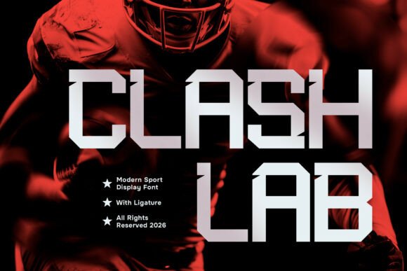 Clashlab: The Sport Display Font for High-Impact Design