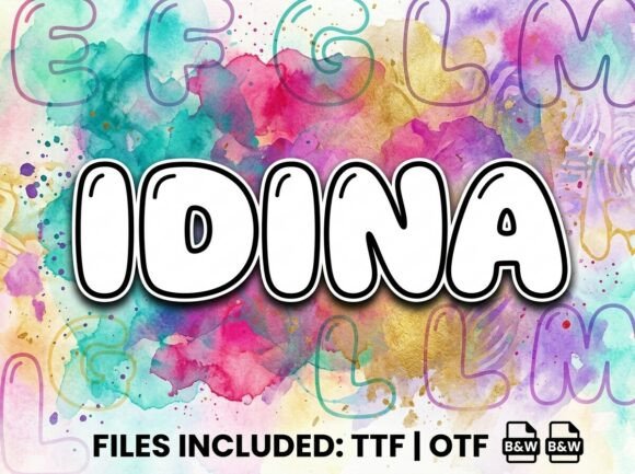 Idina: A Decorative Display Font for High-Impact Design