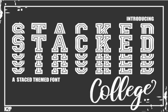 Stacked College: A Bold Font for Dynamic Visual Design