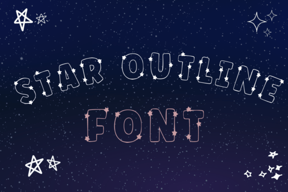 Star Outline: A Playful Display Font for Creative Design